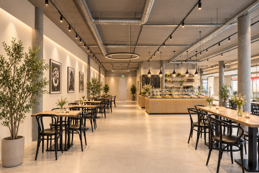 ausbau und einrichtungsbeispiel bistro